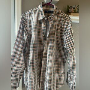 Polo Ralph Lauren Checked Button-down Shirt Size Large Blue Green Orange EUC